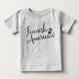 Finnish American Entwinted Hearts Baby T-Shirt