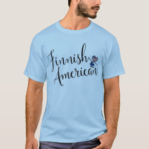 Finnish American Entwinted Hearts Tee Shirt