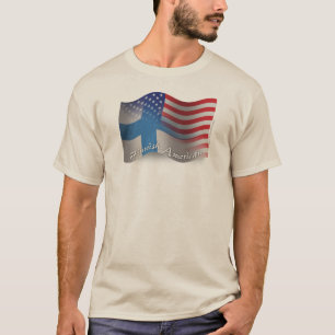 Finnish-American Waving Flag T-Shirt