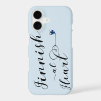 Finnish At Heart Mobile Phone Case, Finland