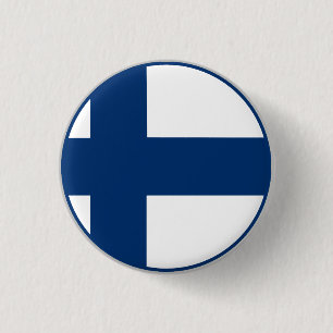Finnish Flag 3 Cm Round Badge