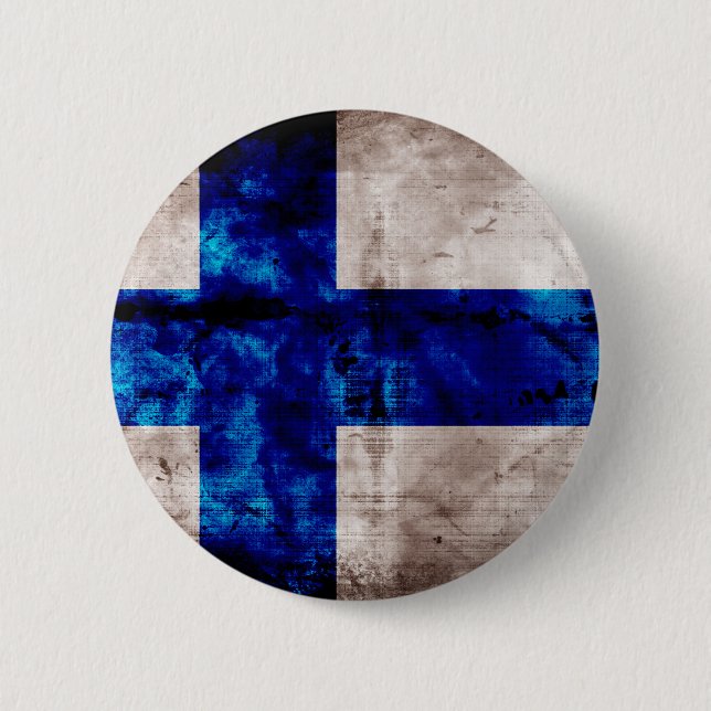 Finnish Flag 6 Cm Round Badge (Front)