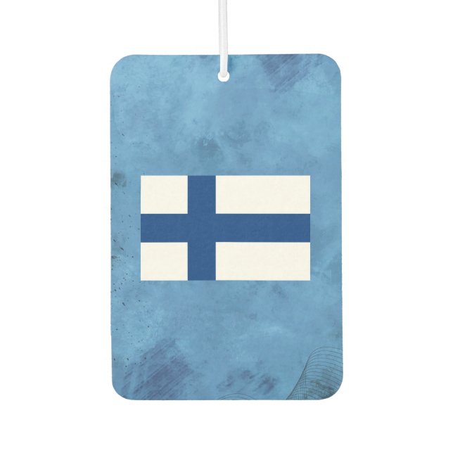 Finnish flag car air freshener (Front)