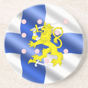 Finnish flag coaster