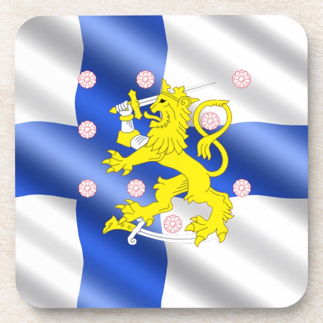 Finnish flag coaster (Front)