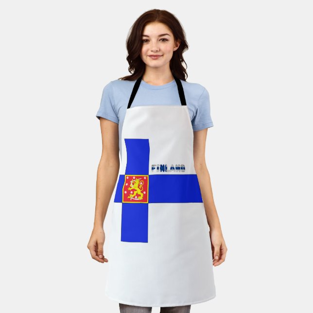Finnish flag-coat arms apron (Worn)