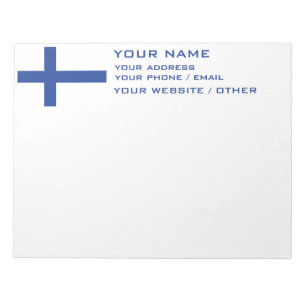 Finnish Flag custom notepad