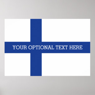 Finnish Flag custom poster