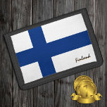 Finnish flag fashion, Finland patriots / sports Trifold Wallet<br><div class="desc">WALLETS: Finland & Finnish Flag fashion - love my country,  travel gifts,  grandpa birthday,  national patriots / sports fans</div>