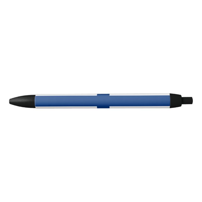 Finnish Flag (Finland) Black Ink Pen (Front)
