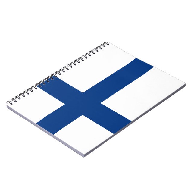Finnish Flag (Finland) Notebook (Left Side)