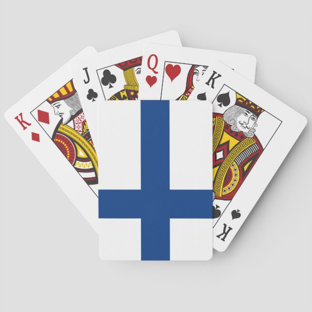 Finnish Flag (Finland) Playing Cards (Back)