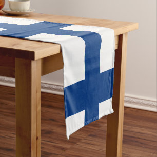 Finnish Flag & Finland travel, holiday/sport fans Short Table Runner
