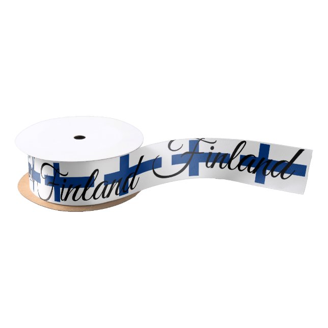 Finnish Flag & Finland travel, holiday / sports Satin Ribbon (Spool)