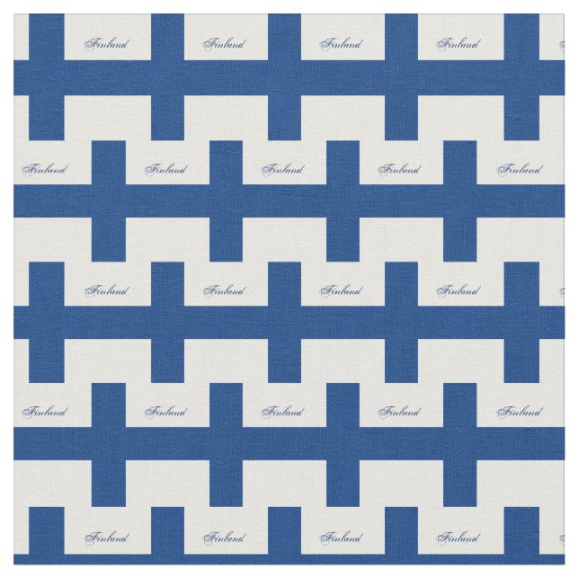 Finnish Flag & Finland Trendy Fabric /fashion Finn (Close Up)