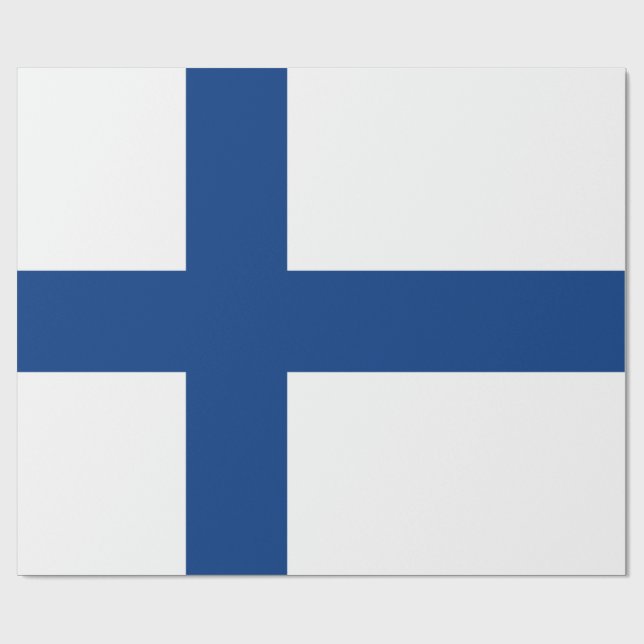 Finnish Flag (Finland) Wrapping Paper (Flat)