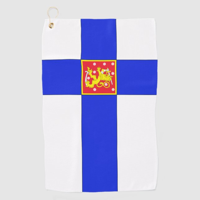 Finnish flag golf towel (Front)