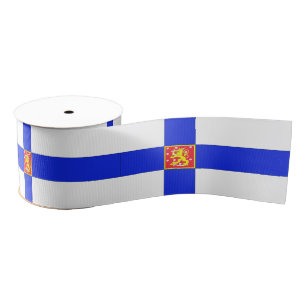 Finnish flag grosgrain ribbon