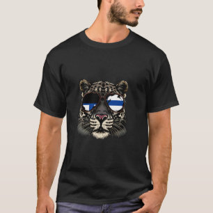 Finnish Flag Leopard Sunglasses Finnish Roots Finn T-Shirt