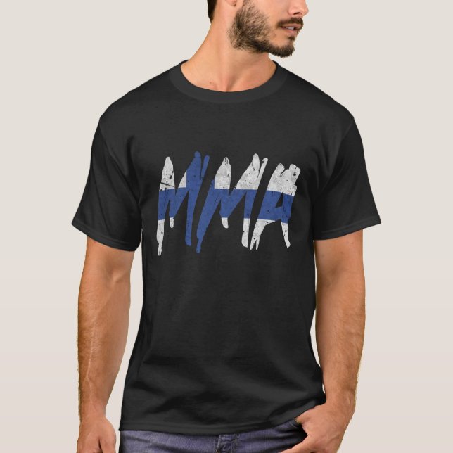 Finnish Flag MMA T-Shirt (Front)