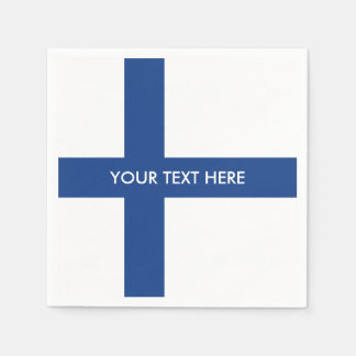 Finnish flag of Finland custom party napkins