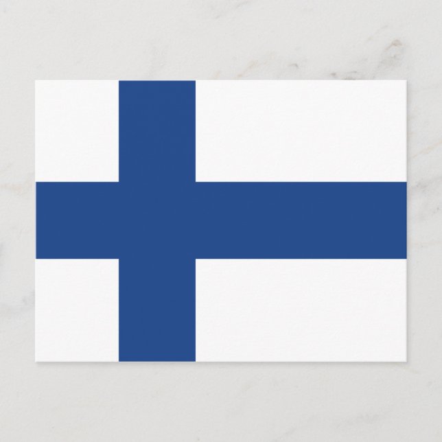 Finnish flag of Finland custom postcards (Front)