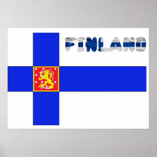 Finnish flag poster