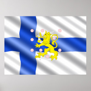 Finnish flag poster