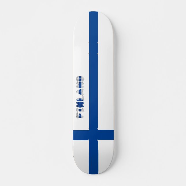 Finnish flag skateboard (Front)