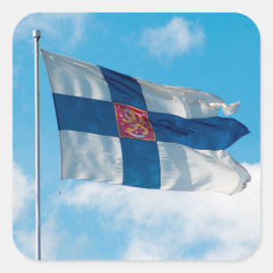 Finnish Flag Square Sticker