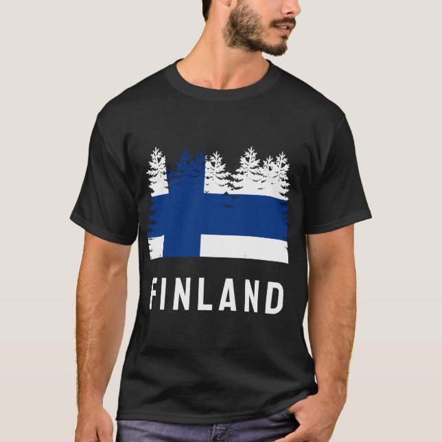 Finnish Forest Flag Finland T-Shirt (Front)