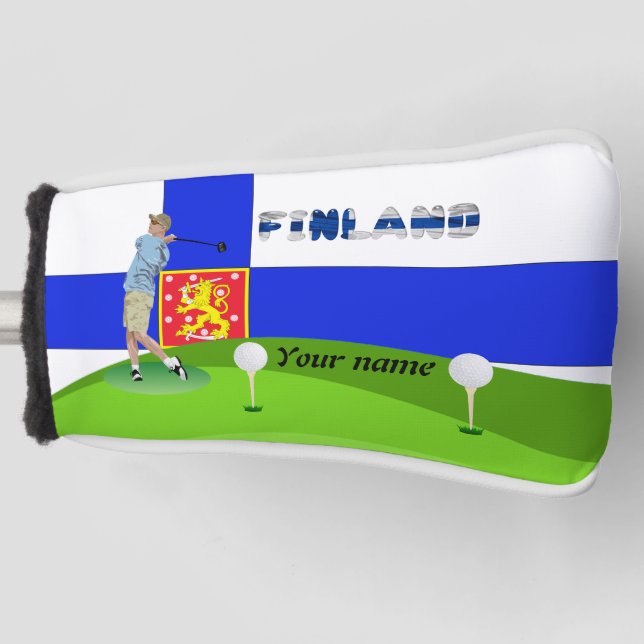 Finnish golfer golf head cover (Front)