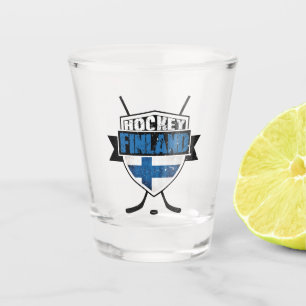 Finnish Hockey Shield Suomi Shot Glass