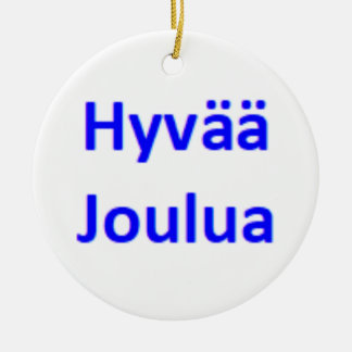 finnish hyvaa joulua ceramic tree decoration