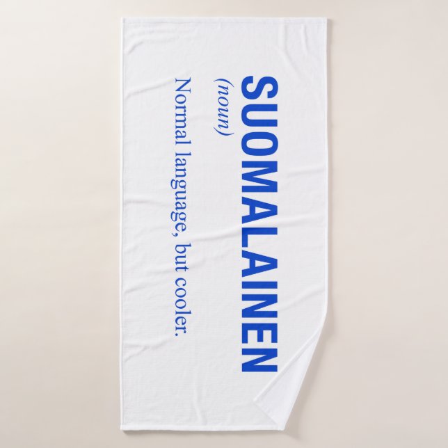 FINNISH Language Bath Towel (Bath Towel)