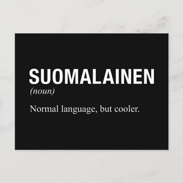 FINNISH Language Postcard (Front)