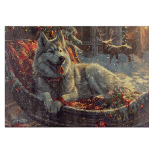 Finnish Laphund Dog Christmas Festive Cutting Board