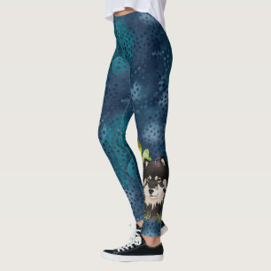 Finnish Lapphund (blue tones) leggings