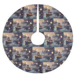 Finnish Lapphund Christmas Festive Voyage Brushed Polyester Tree Skirt