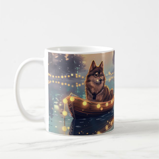 Finnish Lapphund Christmas Festive Voyage Coffee Mug (Left)