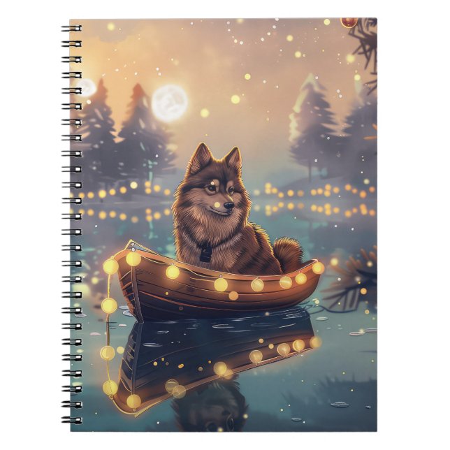 Finnish Lapphund Christmas Festive Voyage Notebook (Front)