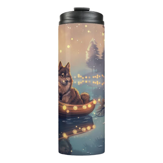 Finnish Lapphund Christmas Festive Voyage Thermal Tumbler (Front)