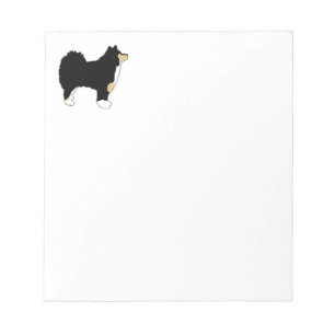 finnish lapphund colour silhouette notepad