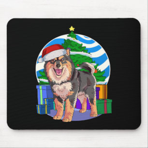 Finnish Lapphund Cute Santa Christmas Tree Decor Mouse Mat