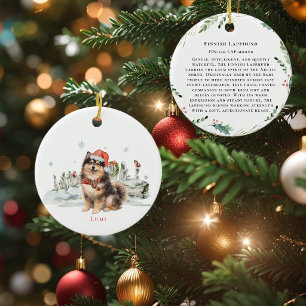 Finnish Lapphund Dog Monogram Ceramic Tree Decoration