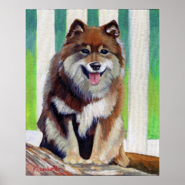 Finnish Lapphund Dog Portrait Poster (Front)