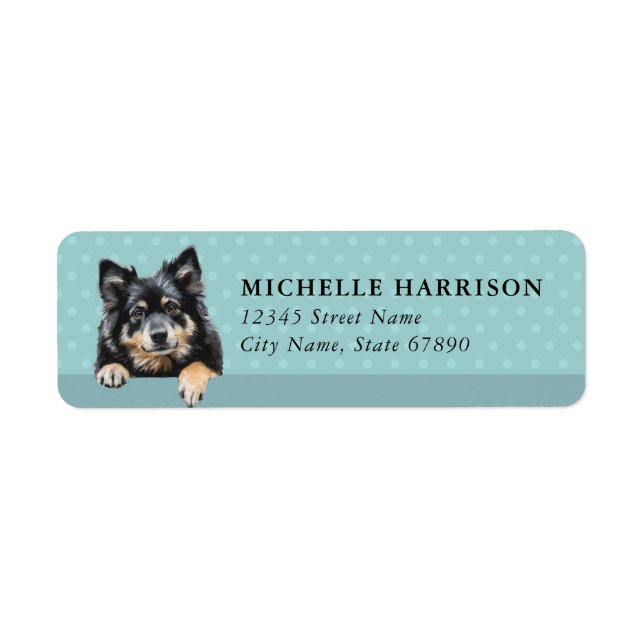 Finnish Lapphund Dog Return Address Labels (Front)