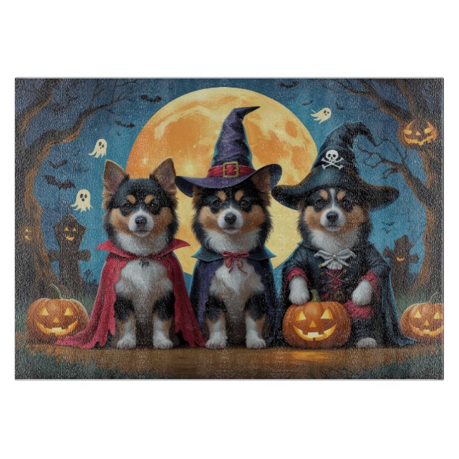 Finnish Lapphund Dogs Pumpkin Halloween Funny Cutting Board (Front)