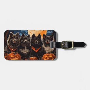 Finnish Lapphund Halloween Spooky Luggage Tag
