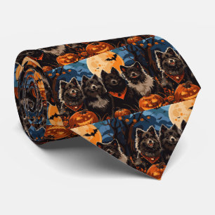 Finnish Lapphund Halloween Spooky Tie